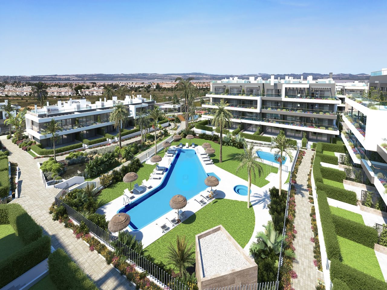 Two-storey duplex apartment in Torrevieja with roof terrace and solarium on the Costa Blanca