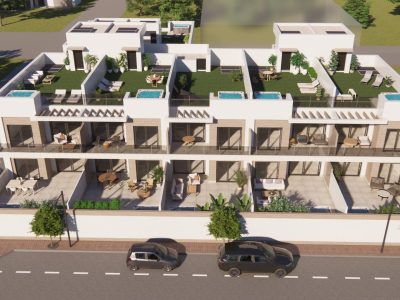 New build bungalow in Rojales with large private terrace in a gated residential development