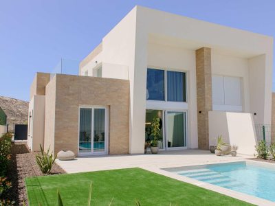 New-build semi-detached villa with private pool and garden on La Finca Golf resort, Algorfa, Costa Blanca