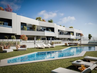 Newly built 2-bedroom bungalow in San Miguel de Salinas with private garden and gated communal pool complex