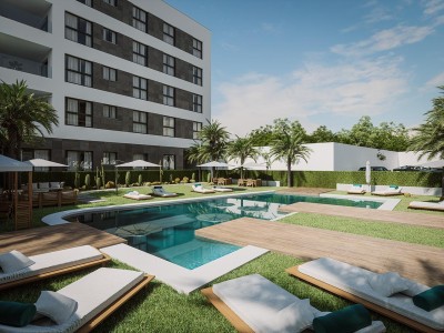 New-build penthouse rooftop solarium in Guardamar del Segura with views over the Costa Blanca coastline